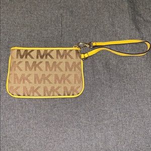 Small Yellow Michael Kors wristlet